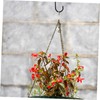 WHAMVOX 4-Pack Iron Flower Basket Hanger for Outdoor Wall Balcony