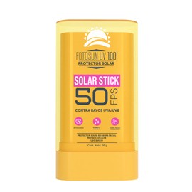 FOTOSUN UV 100 Solar Stick FPS 50 – Protector Solar Facial en Barra con Protección UVA/UVB y Luz Azul, Bloqueador Solar Portátil de Fácil Aplicación para Uso Diario y Viaje