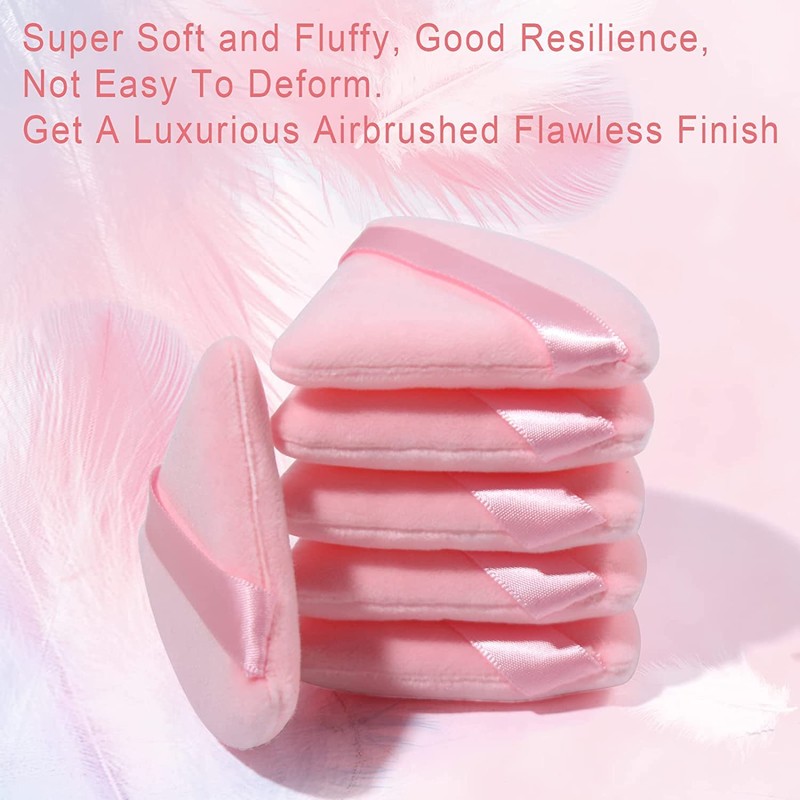 2 Pcs EVAOUXIU Triangle Powder Puff for Face Powder, Soft