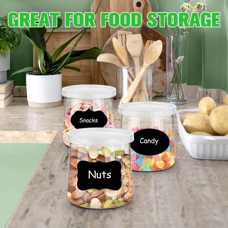 Oui Yogurt Jars Lids, 32 pcs Plastic Yogurt Container Jar