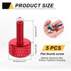 sourcing map 5 Pcs M4x12mm Flat Head Knurled Thumb Screws,