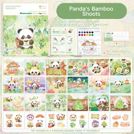 Paint with Water Coloring Books for Toddlers Ages 3-5, 4-8 – Mess-Free Painting Book for Kids,Arts and Crafts Drawing Activities Toy Birthday Gift for Girls,Travel Activity Toys-Panda