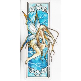 WINTER Fairy Art Nouveau Sticker Car Decal Selina Fenech blue faery faerie