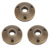 DengTA Solid Brass Surface Wall Mount Round Bracket for Landscape Lighting Fixture, Accessories, Antique Bronze - 3 Pack