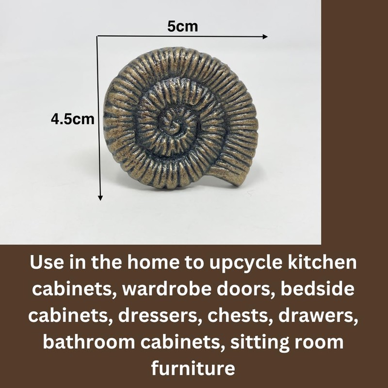 Antique Bronze Sea-Life Marine Nautical Drawer Knobs, Bathroom, Cupboards, Dresser