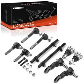 A-Premium Set of 10, Front Upper Lower Ball Joint, Inner Outer Tie Rod End & Sleeve, Compatible with Ford & Lincoln & Mercury - 1995-2002 - Crown Victoria, Town Car, Grand Marquis