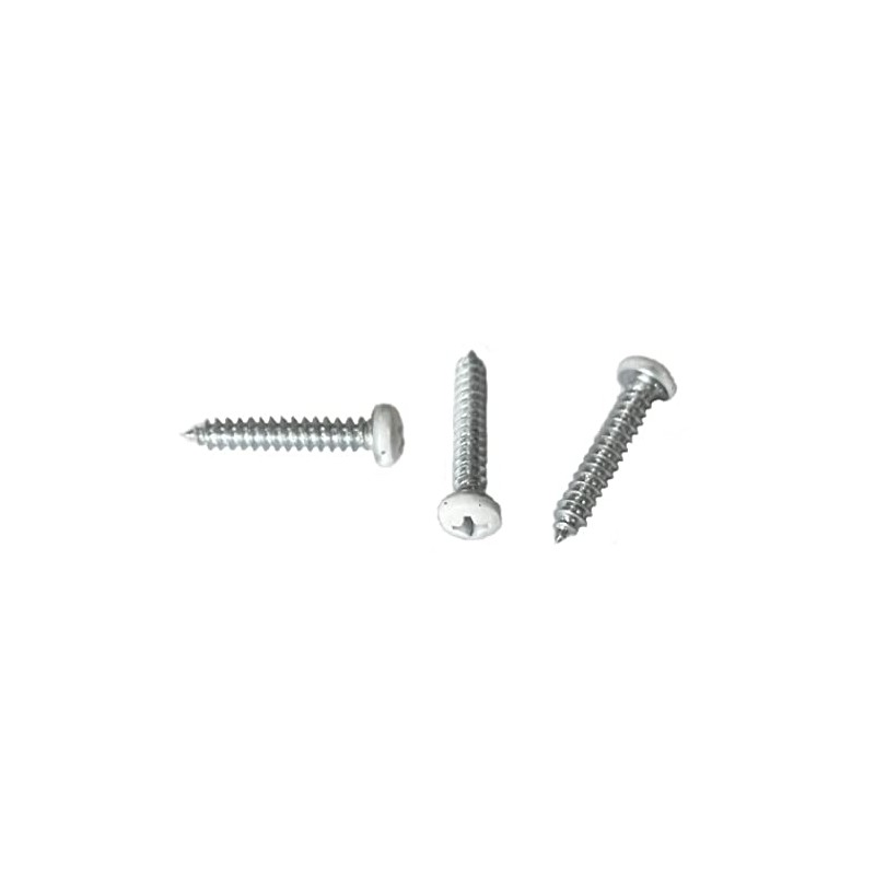 #8 x 1 White Pan Head Metal RV Screws |