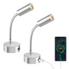ERWEY Set of 2 LED Reading Lamps, 12 V, Motorhome
