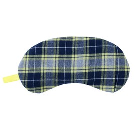 Natural Materials, Salt Power, Warm with the Power of Mung Beans, Salt Eye Pillow, Check, Yellow, Large, 11.4 x 5.1 x 0.6 inches (29 x 13 x 1.5 cm), Wrap Your Eyes Tightly, Relax with the Scent of