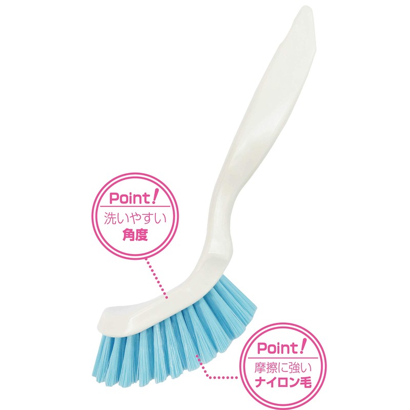 OHE 67870 Bath Brush, White, 10.2 x 2.6 x 3.3