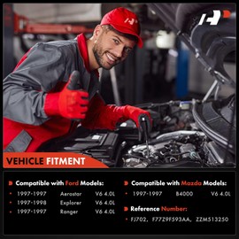 A-Premium Fuel Injectors Set of 6 Compatible with Ford Explorer 1997-1998, Ranger/Aerostar 1997-1997 & Mazda B4000 1997-1997, 4.0L, Replace# F77Z9F593AA, ZZM513250