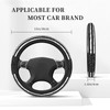 Black White American Flag Elastic Steering Wheel Cover, Non-Slip Breathable