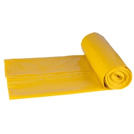 DONAU ECO 22025432-06 Bin Liners 120 L Strong for Metal Plastic / 10 Bin Bags / 1 Roll / Rubbish Bag Rubbish Bags / Blue Angel Certified / 100% Recycled Material (LDPE) / Yellow