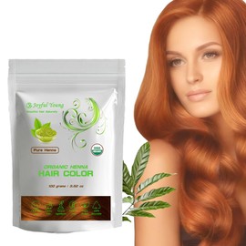 100% Organic Henna Hair Color – Natural, Chemical-Free Hair Dye for Rich, Vibrant Color & Gloss – Grey Coverage, Safe for All Hair Types, Vegan Non-Toxic, Herbal Hair Treatment (PURE HENNA)