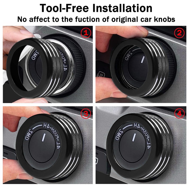 SENSHINE Knob Covers for Toyota Tacoma Accessories 2024 2025 8"