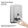 VANNSOO Commercial Wall Mount Stainless Steel Foaming Soap Dispenser, 40