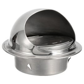 PATIKIL 4 Inch Dryer Vent Cover, Stainless Steel Round Dryers Vent Cover Outlet with Backdraft Damper Wall Vent Outside External Extractor Dryer Vent Cap for Bathroom Kitchen