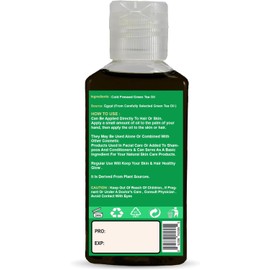 Nature Max Green Tea Oil Pure & Natural Cold Pressed Concentrated Crude Perfect Fresh For Food Cooking ِ& Body & Hair Non Gmo No Additives Kosher Halal (1 Pack = 2.70 oz / 80 ml) زيت الشاي الأخضر