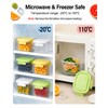 Snackle Box Container with Reusable Ice Pack, 27.1oz Grey+Yellow+Green
