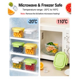 Snackle Box Container with Reusable Ice Pack, 27.1oz Grey+Yellow+Green