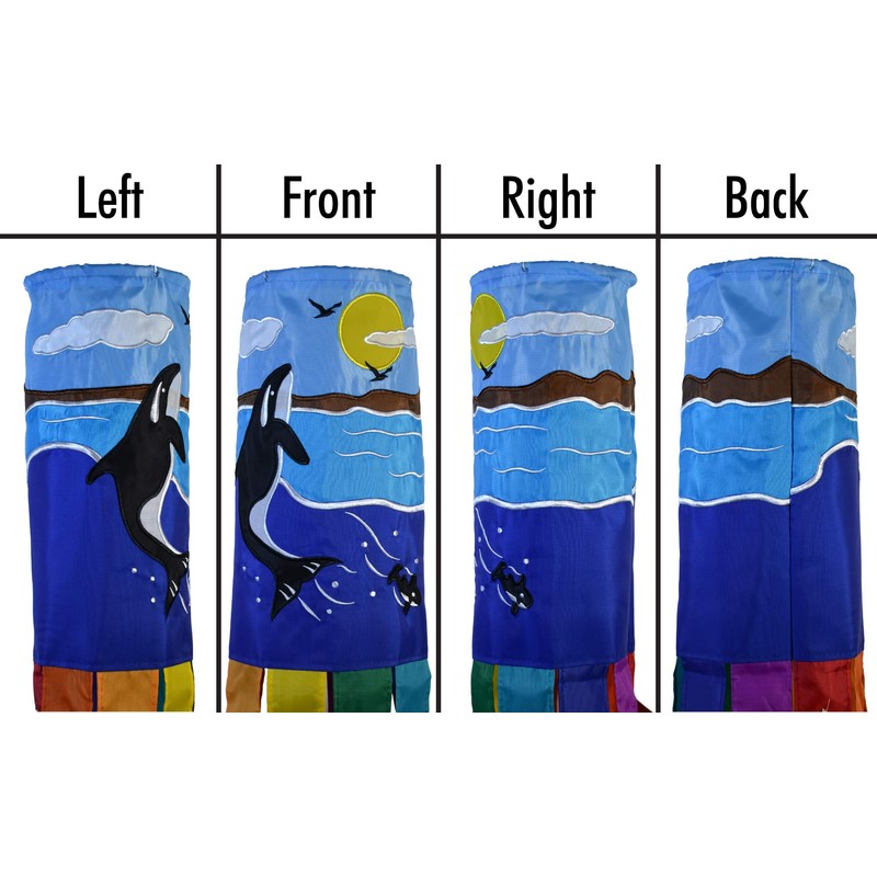 In the Breeze Orca Scene Windsock, 40-Inch,4172