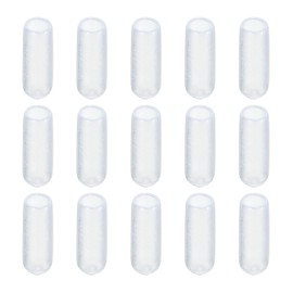 Rebower Screw Thread Protector Cover Rubber End Caps, [for Screw, Bolt] - 3/16"(5mm) ID/Clear/100pcs