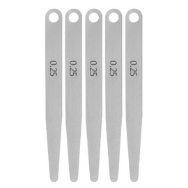 sourcing map 5pcs Feeler Gauge 0.25mm Thickness Gauge 65MN Steel Metric Gap Measuring Tool, Single Blade