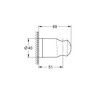 Grohe Vitalio 27958001 Hand Shower Holder Standard Size (Not Adjustable,