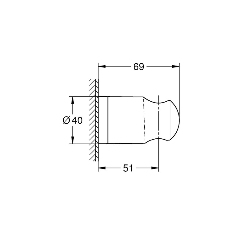 Grohe Vitalio 27958001 Hand Shower Holder Standard Size (Not Adjustable,