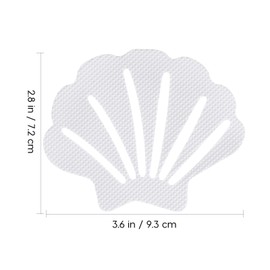 TOPBATHY 12PCS Non-Slip Bathtub Stickers: Sea Shell Shaped Safety Shower Treads, Adhesive Appliques Bathroom Floor Decal, White Anti Slip Shower Strips