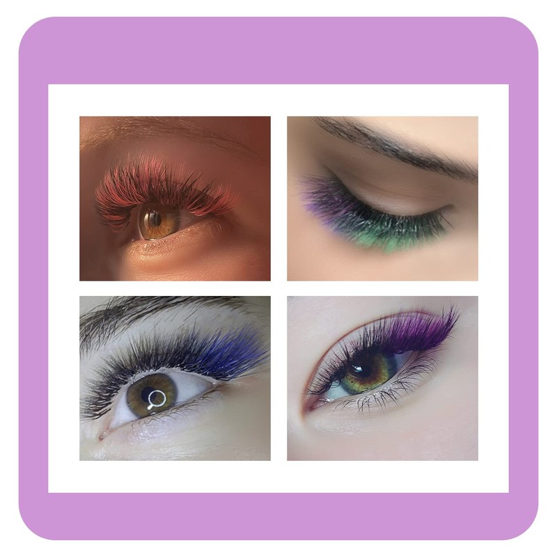 ANNAFRIS Coloured Eyelash Extension, Blue 0.07 C, 8-15 mm Mix,