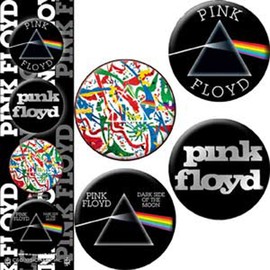 C&D Visionary Licenses Products Pink Floyd Dark Side of The Wall Assorted Artworks 1.25" Button Set, 4-Piece