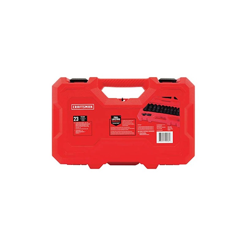 CRAFTSMAN Deep Impact Socket Set, SAE, 1/2-Inch, 23 Pieces (CMMT16970)