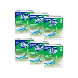 Dial Mountain Fresh Antibacterial Deodorant Bar Soap 3, 4 oz Soap Bars (Packs of 6)