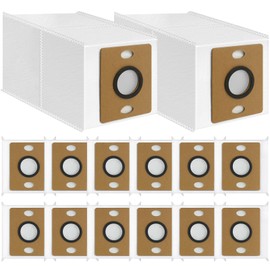 14 Pack A12 Pro Dust Bags Compatible with ILIFE V9/V9 Pro/A12 Pro/A30 Pro Robot Vacuum Bags 3.2 L Large Capacity Heavy Duty Bags for Home Vacuum