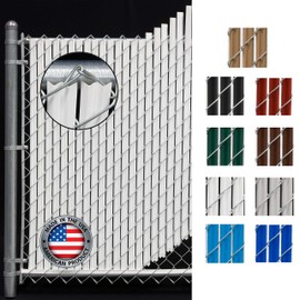 FenceSource Wave Slat (9 Colors) Single Wall Bottom Locking Privacy Slat for 4', 5', 6', 7' and 8' Chain Link Fence (7 ft, White)