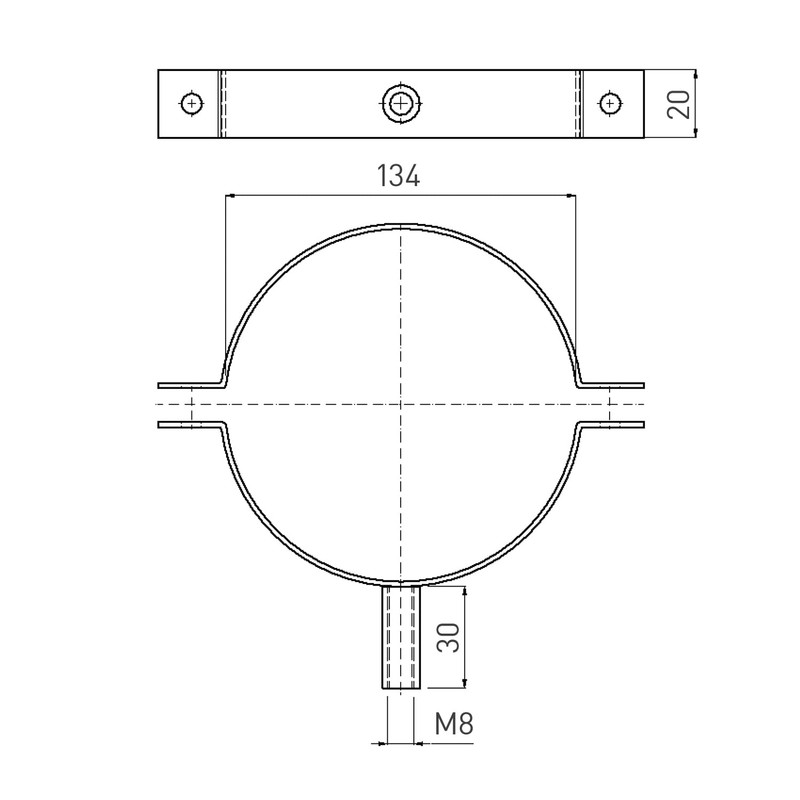 raik Stove Pipe / Flue Pipe Clamp Wall Mounting Diameter