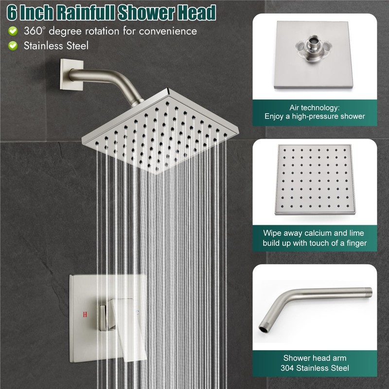 Heyalan Shower Faucet Set with Tub Spout, Bathtub and Shower
