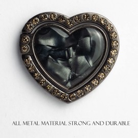 [2 Packs] Heart-Shaped Gemstones Glitter Bling Bling Phone Ring Holder, Sparkle Phone Ring Grip Artificial Diamond Stand,Rhinestone Cell Finger Ring for Phones,Pad