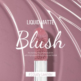 KYDA Liquid Blush, Matte Tinted for Cheeks, Lasting Dewy Cheek, Soft Creamy Blush, Blendable Lightweight, Buildable Matte Coverage, Dusty Lavender
