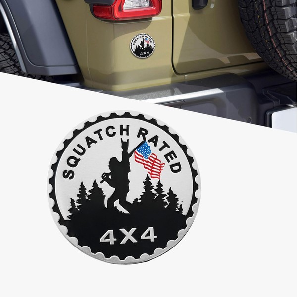 HQRNYP Squatch 4 x 4 Metal Automotive Badge, Car Badges,