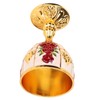 Gold Chalice 4 Inch High Zinc Alloy Retro Embossed Flower