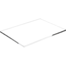 Plymor Clear Acrylic Rectangular Polished Edge Display Base, 8" W x 6" D x 0.25" H