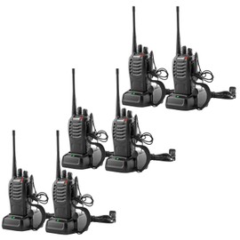 Walkie Talkies Baofeng 888S Radio Rechargeable Walkie-Talkies Long Range with Earpieces for Adults, 2 Way Radios Kids walkie talkies 6 Pack