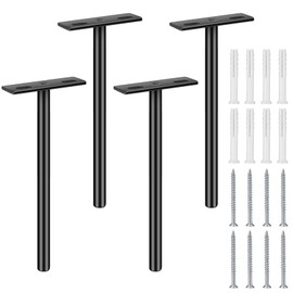 Pack of 4 Floating Shelf Brackets, Shelf Brackets, Wall Shelf, Shelf Support, Heavy Duty Invisible Shelf Support, Concealed for Wall Mounting (15.4 x 6 cm)