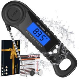 AMMZO Meat Thermometer Digital, Instant Read Food Thermometer for Cooking Deep Fry BBQ Oven Grill Smoker Roast and Candy Thermometer, Stocking Stuffers Gifts for Men Women