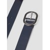 s.Oliver Leather Belt with Decorative Clasp, Deep blue