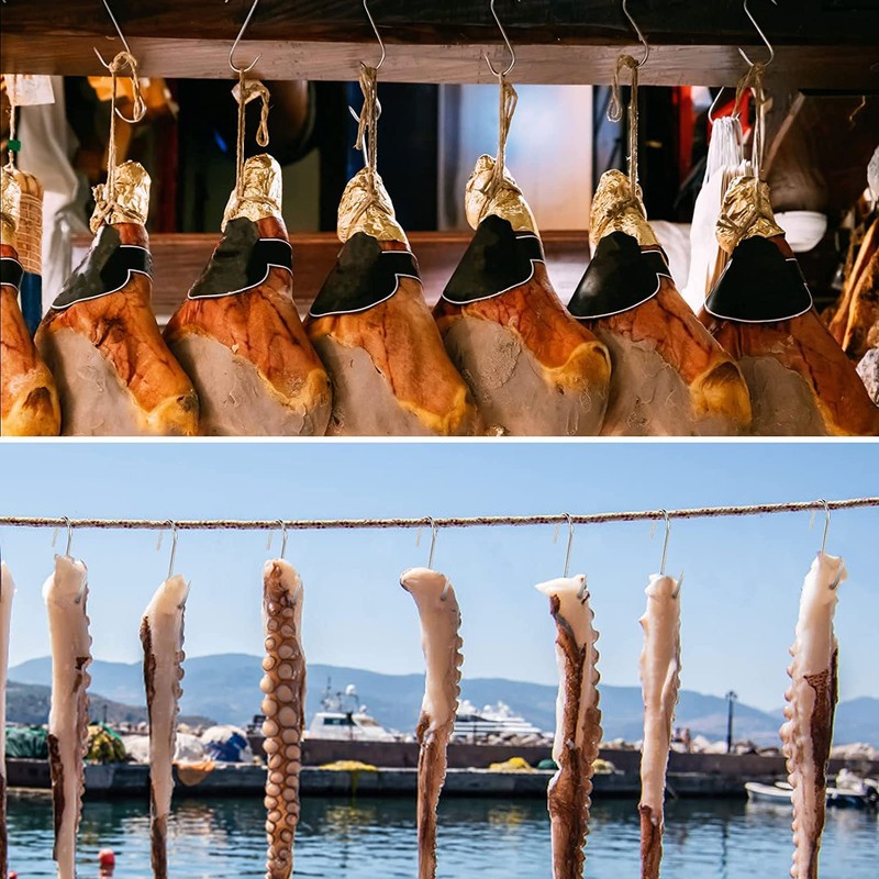 20Pcs 5 Inches Stainless Steel Butcher Hook, Stainless Steel Butcher