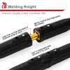 Welding Knight LC40 Welding Cable Connector Set Black Male and