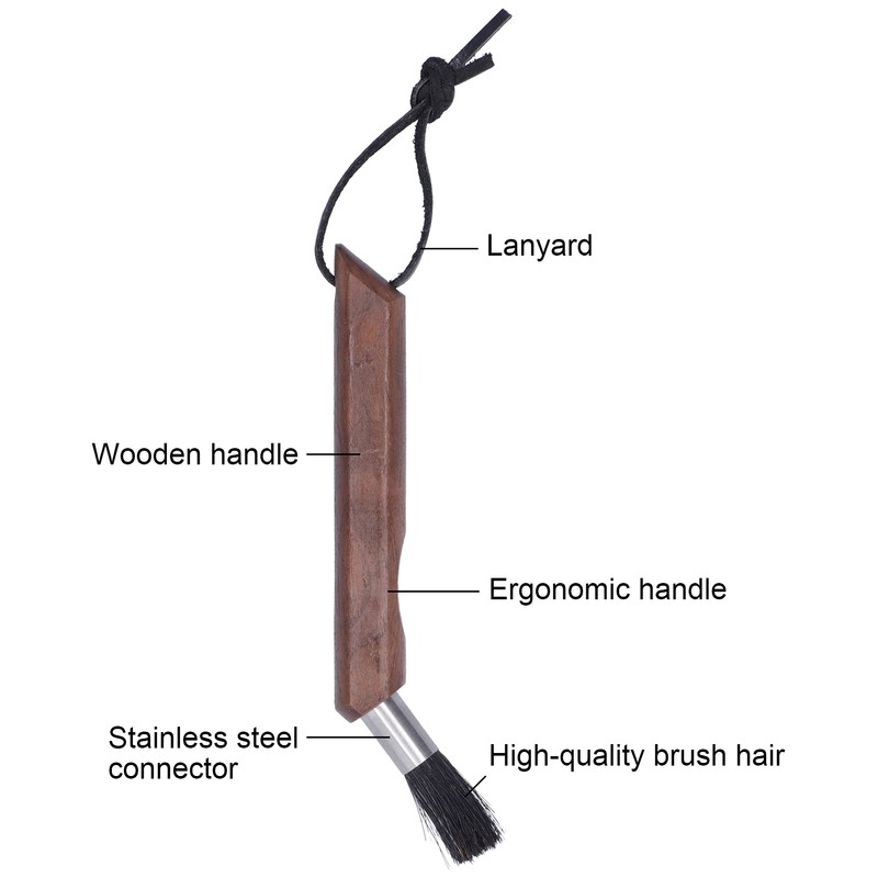Coffee Grinder Cleaning Brush Curved Wood Handle Brush for Home